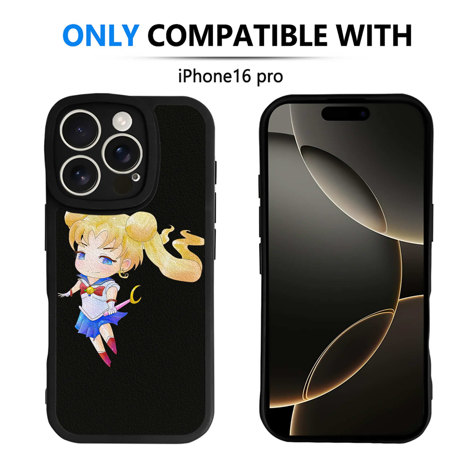 （画像用） 美少女戦士セーラームーン 愛野 美奈子 あいの みなこ Sailor Moon Aino Minako 【iPhone 16シリーズ対応】シリコンスマホケース（レザー調） 材質：シリコン
